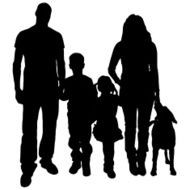 Vector silhouette of family N500