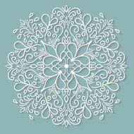 Paper lace doily decorative snowflake round crochet ornament N2