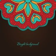 Vintage background with bright colors mandala N4