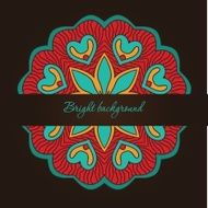 Vintage background with bright colors mandala N5