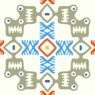 Abstract vector seamless background native style N2