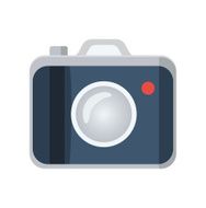 Photo camera flat icon vector logo N5