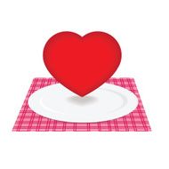 Heart on plate