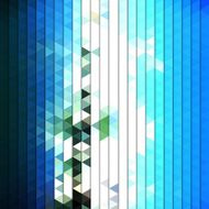 Colorful blue geometric background abstract triangle pattern vector