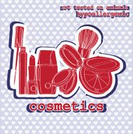 set of cosmetics sticker N5