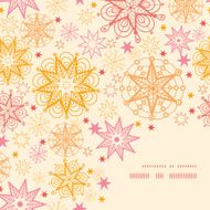 Vector warm stars frame corner pattern background