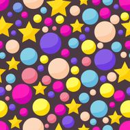 vector cosmic pattern background with funny planets and stars