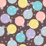 holiday soft colored pattern background with glass balls