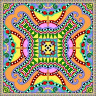 silk neck scarf or kerchief square pattern design N21