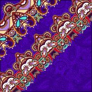 ornamental violet colour background with flower ribbon