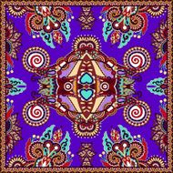Traditional ornamental floral paisley violet colour bandanna N5