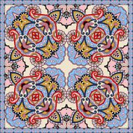 silk neck scarf or kerchief square pattern design N22