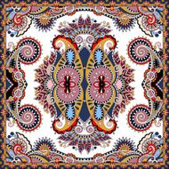 Traditional ornamental floral paisley bandanna Square ornament N13