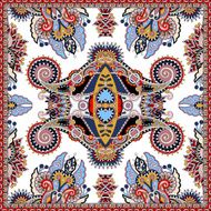 Traditional ornamental floral paisley bandanna Square ornament N15