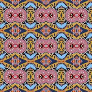 seamless geometry vintage pattern ethnic style N7