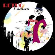 Fashion girl in sketch-style N117