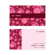 Vector ruby horizontal stripe frame pattern business cards set