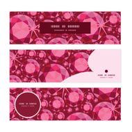 Vector ruby horizontal banners set pattern background