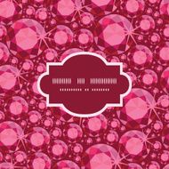 Vector ruby frame seamless pattern background