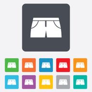 Women&#039;s sport shorts sign icon Clothing symbol N3