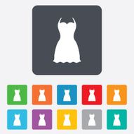 Woman dress sign icon Elegant clothes symbol N7