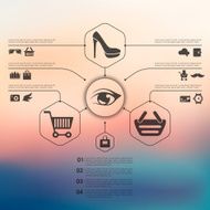 fashion infographic with unfocused background N40
