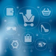fashion infographic with unfocused background N41