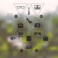 fashion infographic with unfocused background N44