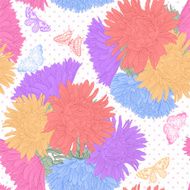 Beautiful seamless background with bouquet flowers