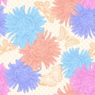 Beautiful seamless background with bouquet flowers N2