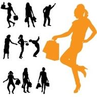 Vector silhouette of a people N14