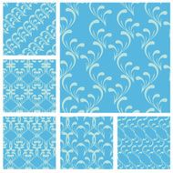 fabric textures in light blue colors - seamless patterns
