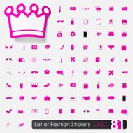 Set of fashion stickers N8