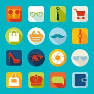 Set of fashion flat icons N56