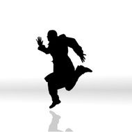 Vector silhouette of a man N70