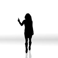 Vector silhouette of a woman N400