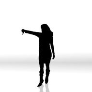 Vector silhouette of a woman N402