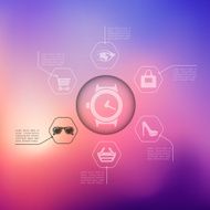 fashion infographic with unfocused background N47