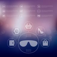 fashion infographic with unfocused background N48