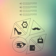 fashion infographic with unfocused background N49