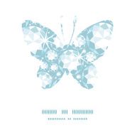 Vector shiny diamonds butterfly silhouette pattern frame