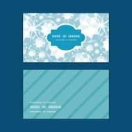 Vector shiny diamonds horizontal frame pattern business cards set