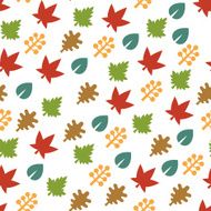 Seamless Pattern with Leaf Background Vector