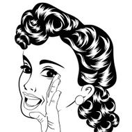pop art cute retro woman in comics style N7