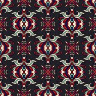 Vintage Damask Floral Vector Oriental