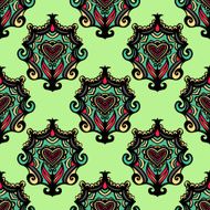 Oriental Damask Vintage vector seamless abstract background