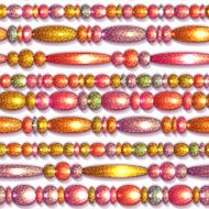 Vector seamless pattern with colored beads