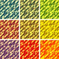 Set Colorful 9 Bright Geometric Backgrounds