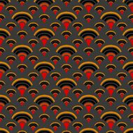 Vintage hand drawn art deco pattern N3