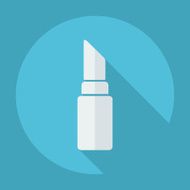 Flat modern design with shadow lipstick